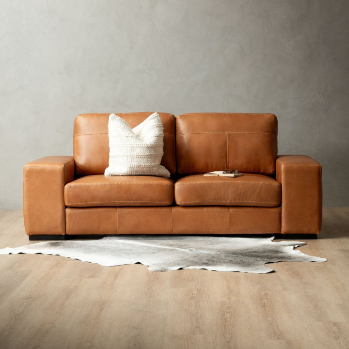 Harbormere 3-Seater Leather Couch - Tan - 2