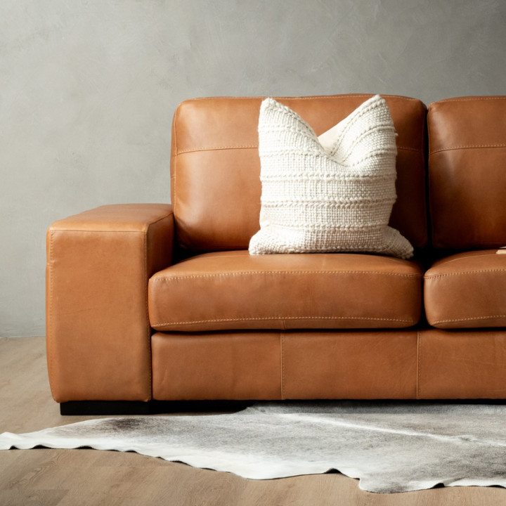 Harbormere 3-Seater Leather Couch - Tan - 3