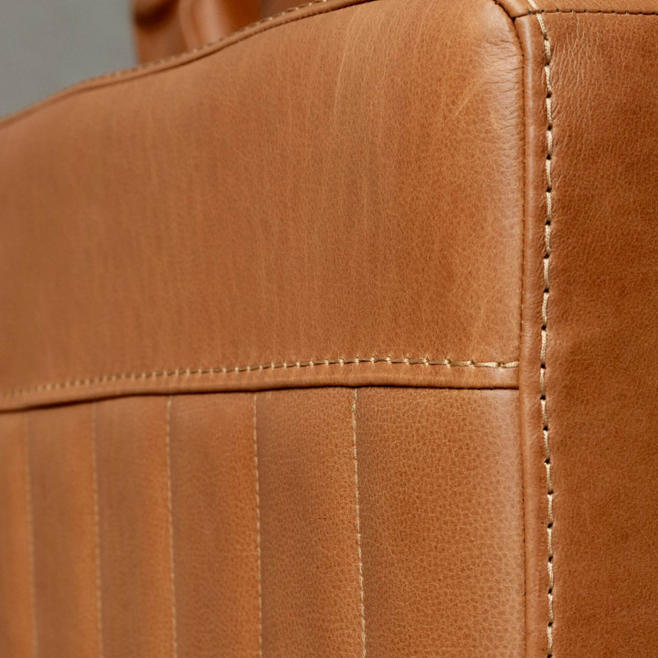 Harbormere 3-Seater Leather Couch - Tan - 10