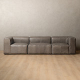 Havenwood 4-Seater Leather Couch - Shadow Ash - 1