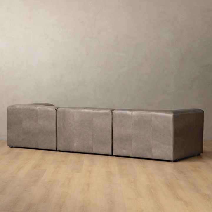 Havenwood 4-Seater Leather Couch - Shadow Ash - 7