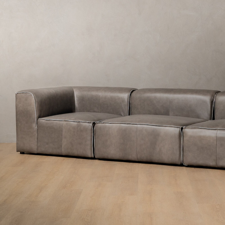 Havenwood 4-Seater Leather Couch - Shadow Ash - 8