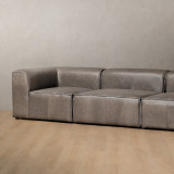 Havenwood 4-Seater Leather Couch - Shadow Ash - 8