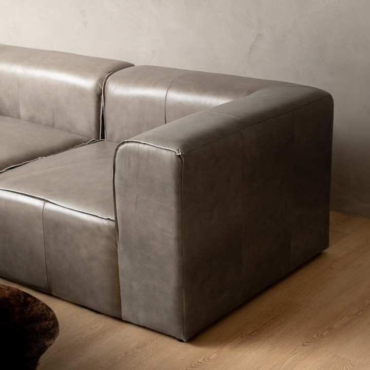 Havenwood 4-Seater Leather Couch - Shadow Ash - 9
