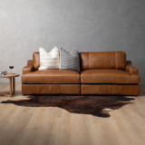 Windermere 3-Seater Leather Couch - Cinnamon - 2