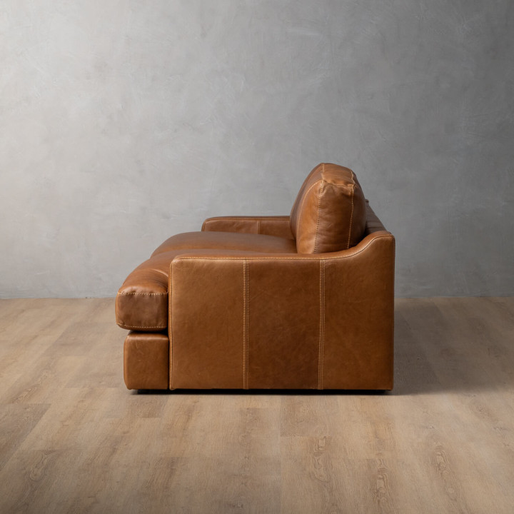 Windermere 3-Seater Leather Couch - Cinnamon - 5