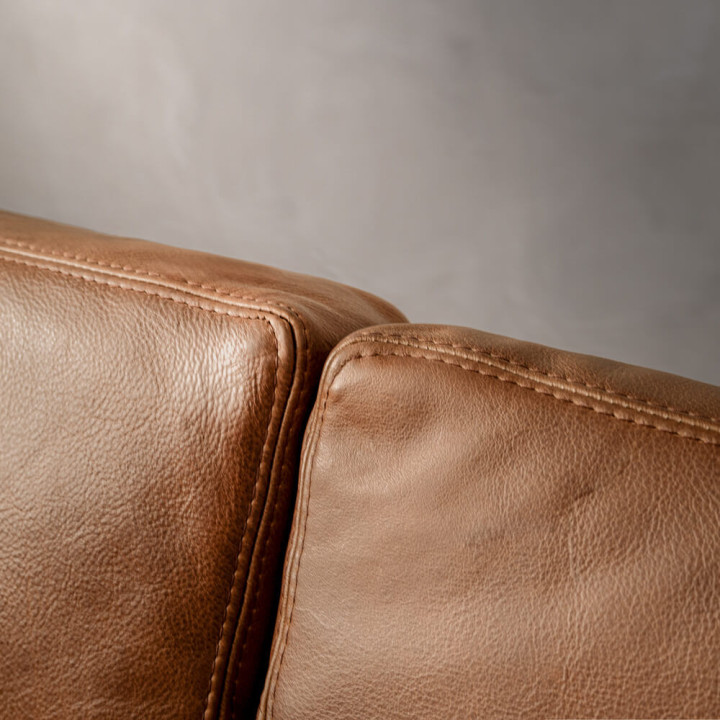 Cape Town 3-Seater Leather Couch - Butterscotch - 8