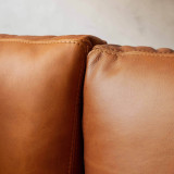 Douglas 2-Seater Leather Couch - Ginger - 5