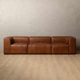 Havenwood 4-Seater Leather Couch - Duskwood - 1