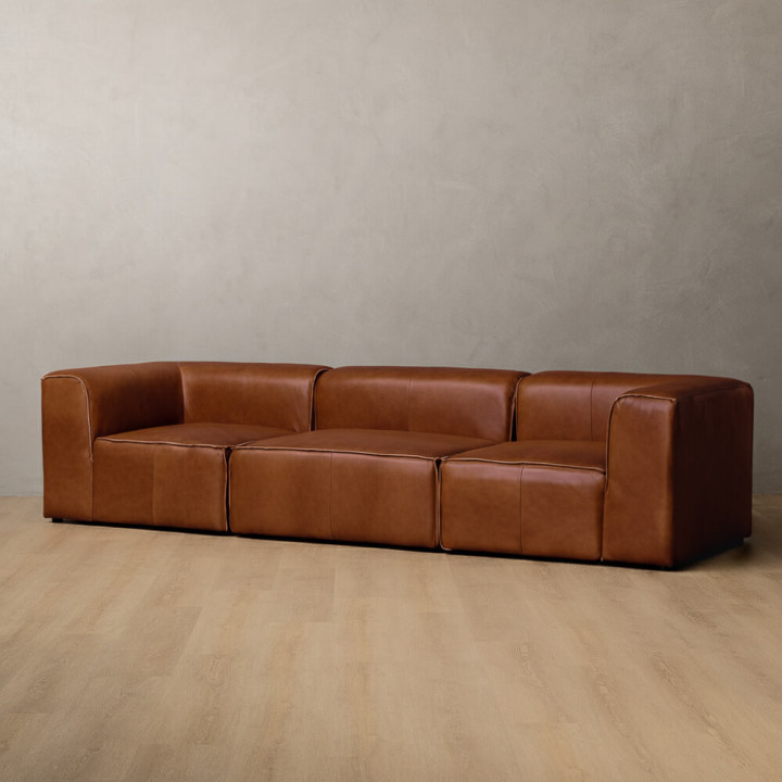 Havenwood 4-Seater Leather Couch - Duskwood - 5