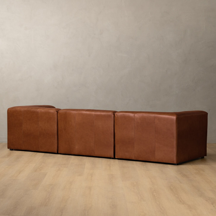 Havenwood 4-Seater Leather Couch - Duskwood - 7