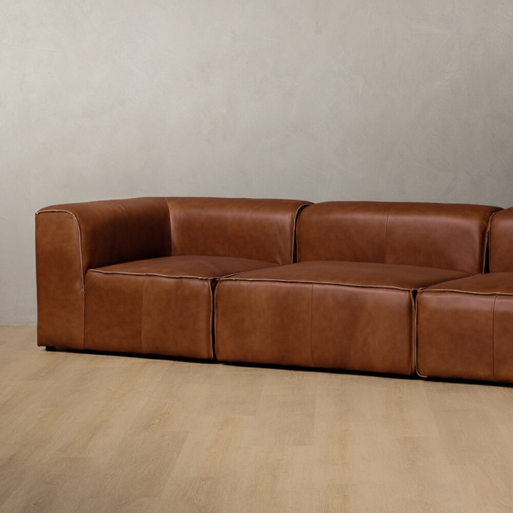 Havenwood 4-Seater Leather Couch - Duskwood - 8
