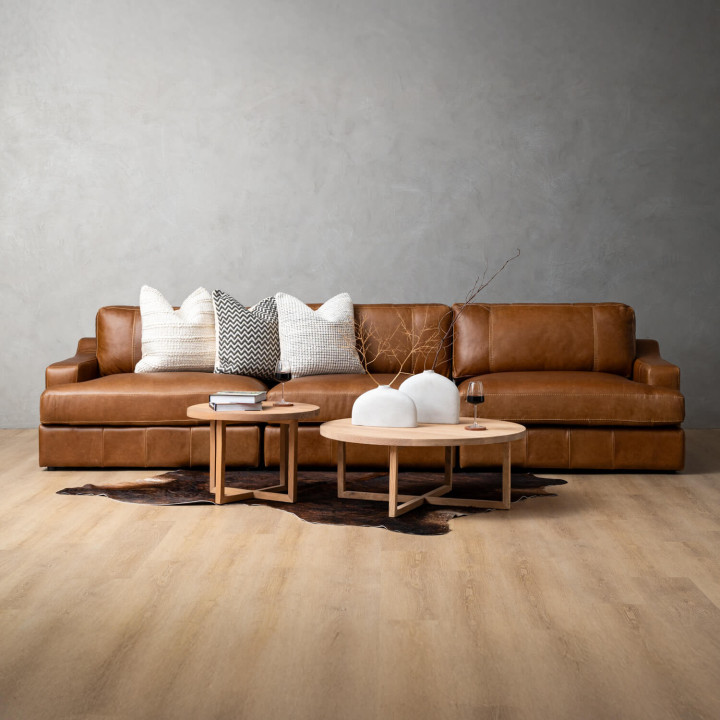 Windermere 4-Seater Leather Couch - Cinnamon - 2
