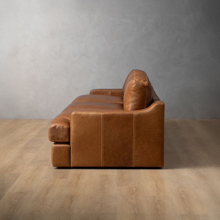 Windermere 4-Seater Leather Couch - Cinnamon - 6
