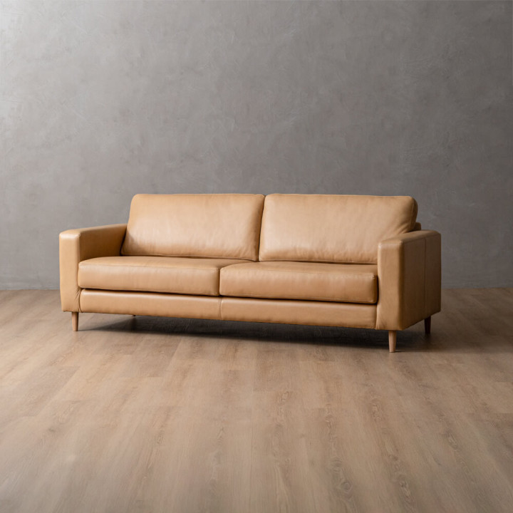 Parys 3-Seater Leather Couch - Butterscotch - 4