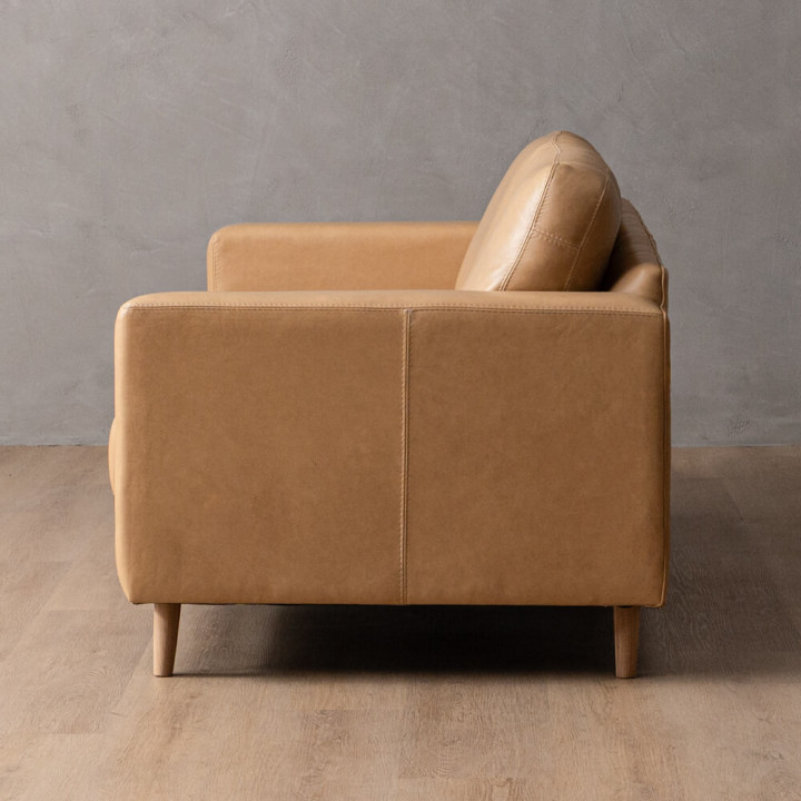 Parys 3-Seater Leather Couch - Pepper - 5