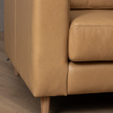 Parys 3-Seater Leather Couch - Pepper - 8