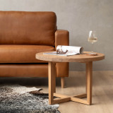 Parys 3-Seater Leather Couch - Ginger - 3