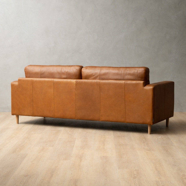 Parys 3-Seater Leather Couch - Ginger - 6