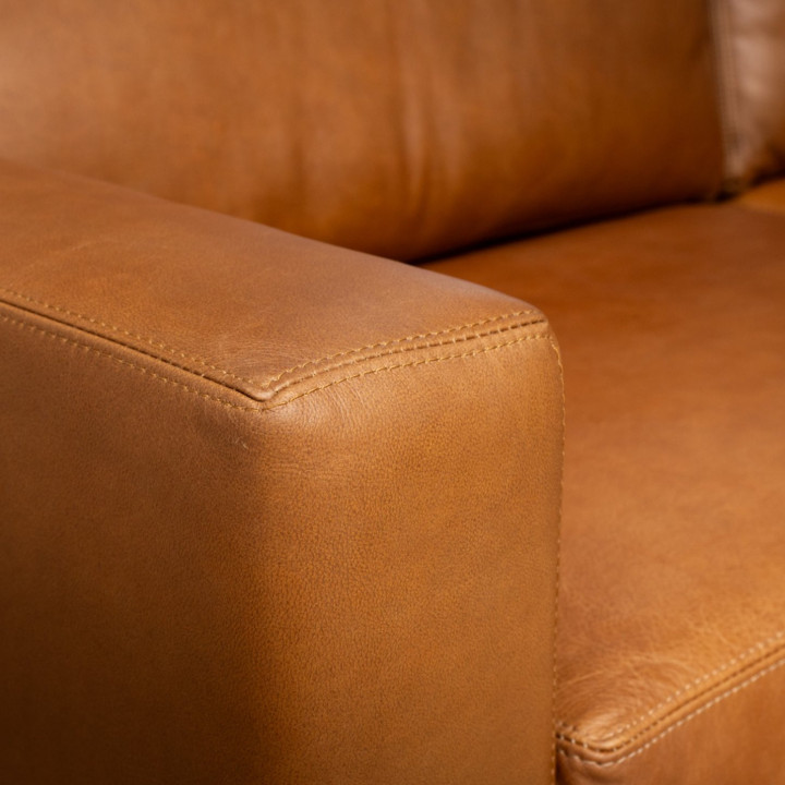 Parys 3-Seater Leather Couch - Ginger - 8