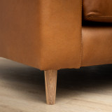 Parys 3-Seater Leather Couch - Ginger - 10