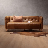 Ravelin 3-Seater Leather Couch - Cinnamon - 2
