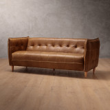 Ravelin 3-Seater Leather Couch - Cinnamon - 5