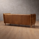 Ravelin 3-Seater Leather Couch - Cinnamon - 6