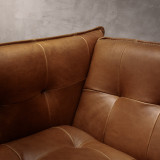 Ravelin 3-Seater Leather Couch - Cinnamon - 9