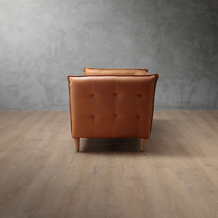 Ravelin 3-Seater Leather Couch - Tan - 6