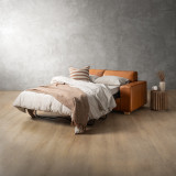 Karoo Leather Sleeper Couch - Ginger - 1