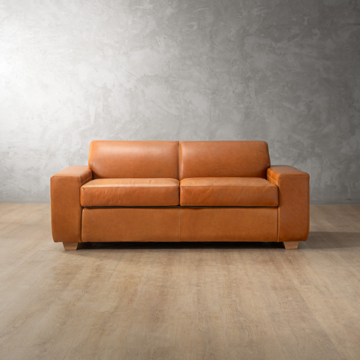 Karoo Leather Sleeper Couch - Ginger - 6
