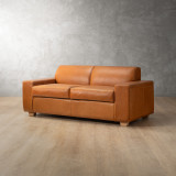 Karoo Leather Sleeper Couch - Ginger - 7