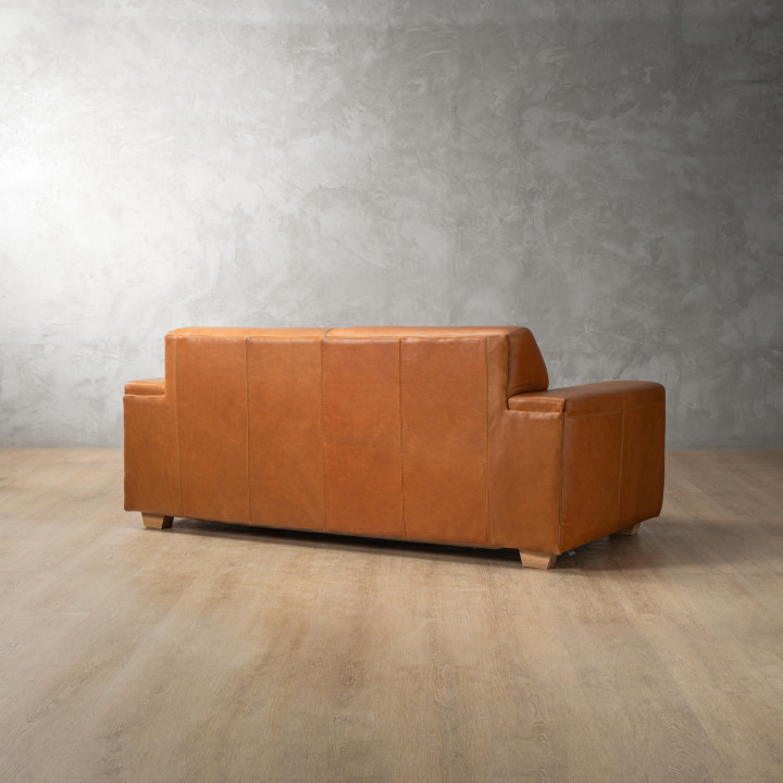 Karoo Leather Sleeper Couch - Ginger - 9