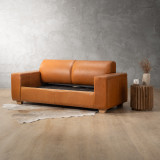Karoo Leather Sleeper Couch - Ginger - 10