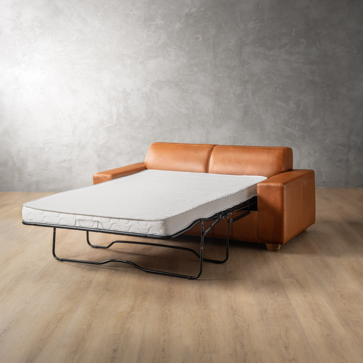 Karoo Leather Sleeper Couch - Ginger - 15