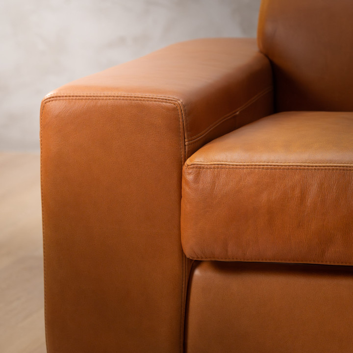 Karoo Leather Sleeper Couch - Ginger - 16