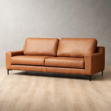 Tulbagh 3-Seater Leather Couch - Desert - 2