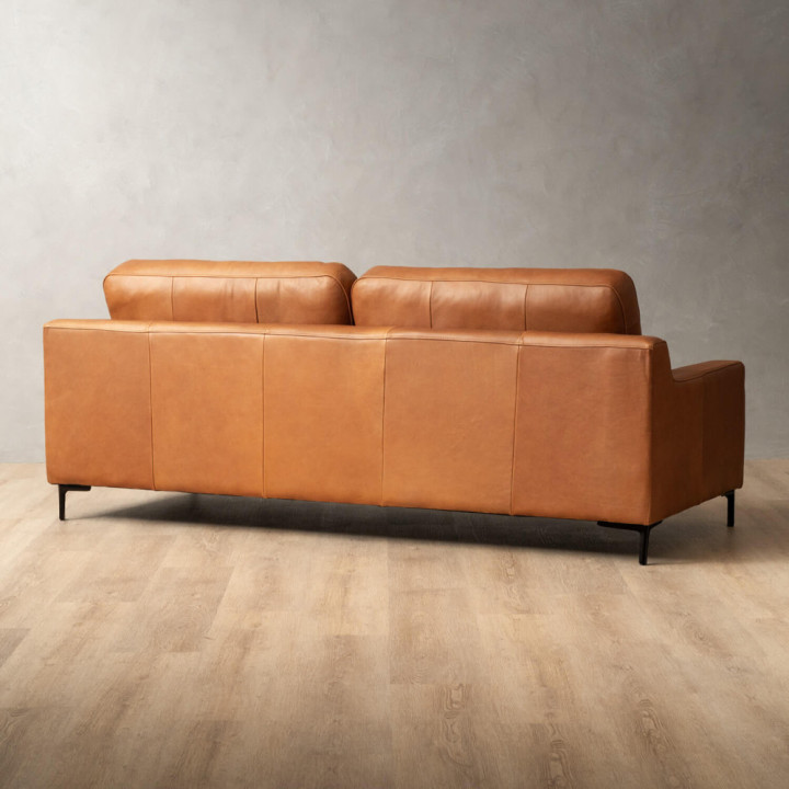 Tulbagh 3-Seater Leather Couch - Desert - 4