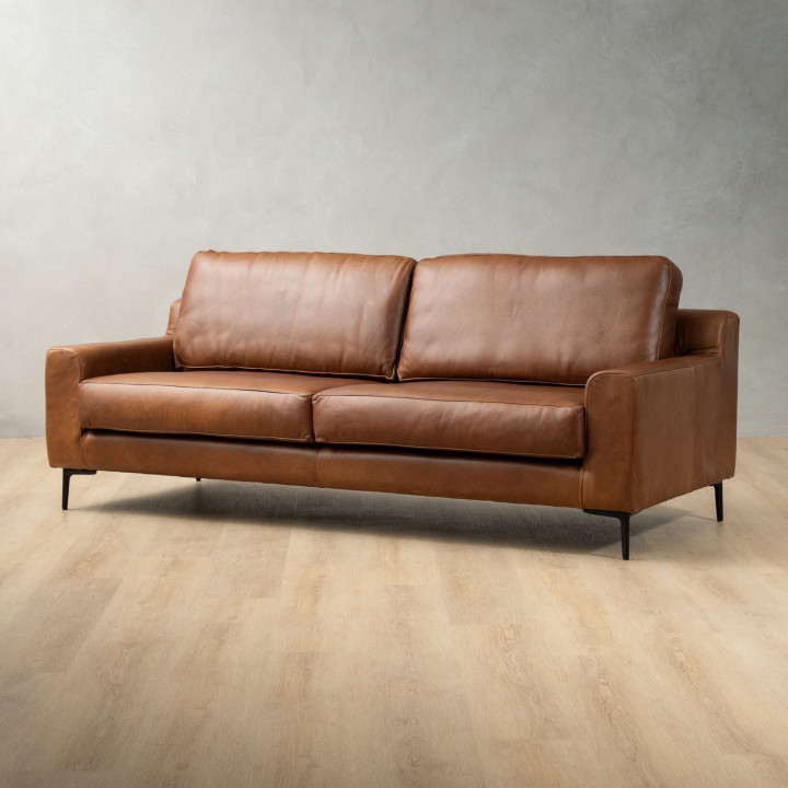 Tulbagh 3-Seater Leather Couch - Butterscotch - 2