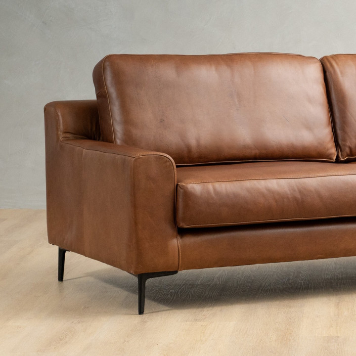 Tulbagh 3-Seater Leather Couch - Butterscotch - 5