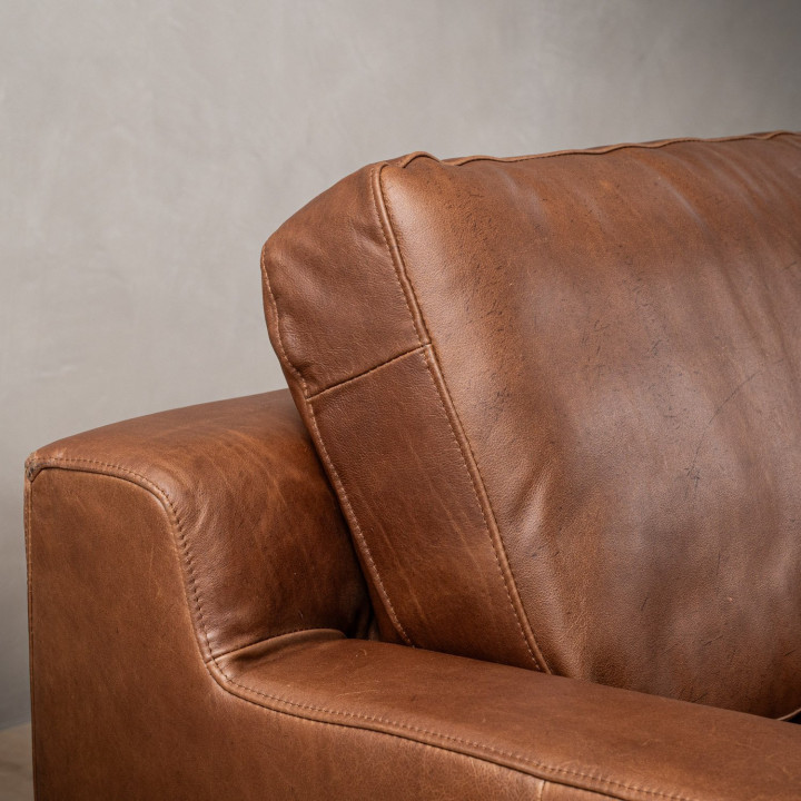 Tulbagh 3-Seater Leather Couch - Butterscotch - 6