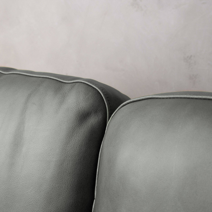 Tulbagh Leather Corner Couch Right - Pepper - 6