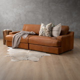 Windermere 3-Seater Leather Couch - Tan - 2