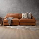 Windermere 3-Seater Leather Couch - Tan - 3