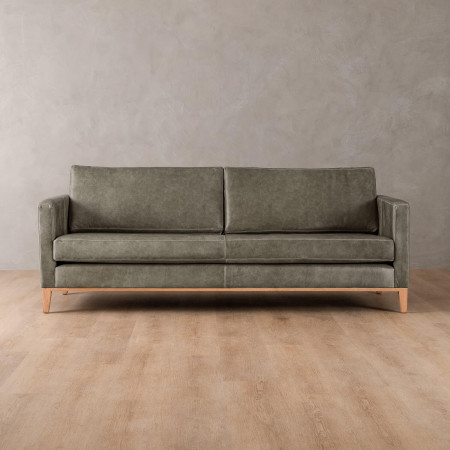 Cape Town 3-Seater Leather Couch - Pepper - 1