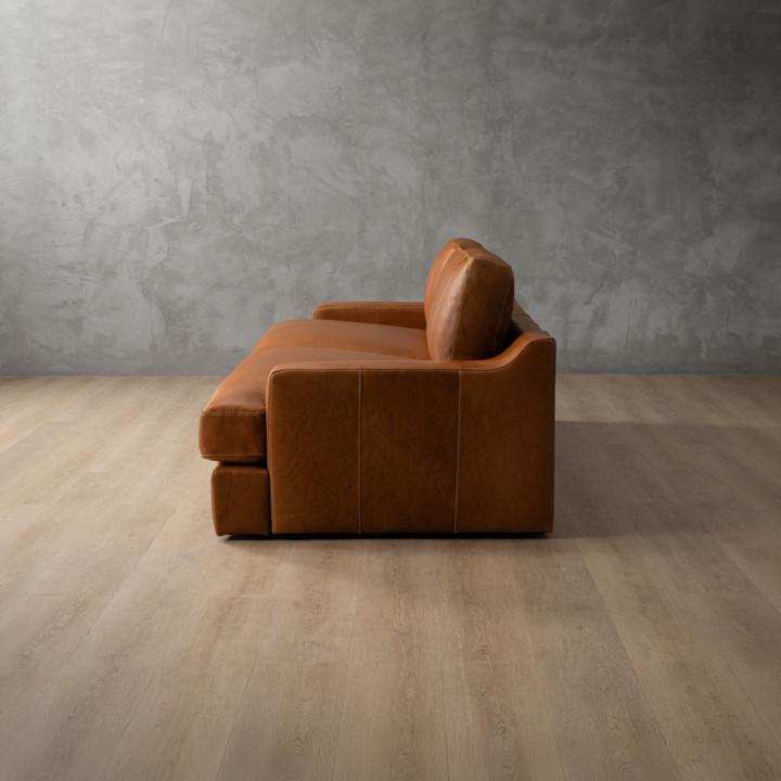 Windermere 3-Seater Leather Couch - Tan - 5