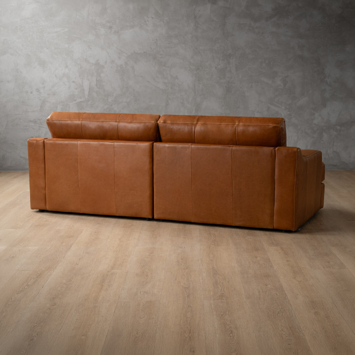 Windermere 3-Seater Leather Couch - Tan - 6