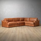 Windermere Modular Leather Corner Couch - Tan - 1