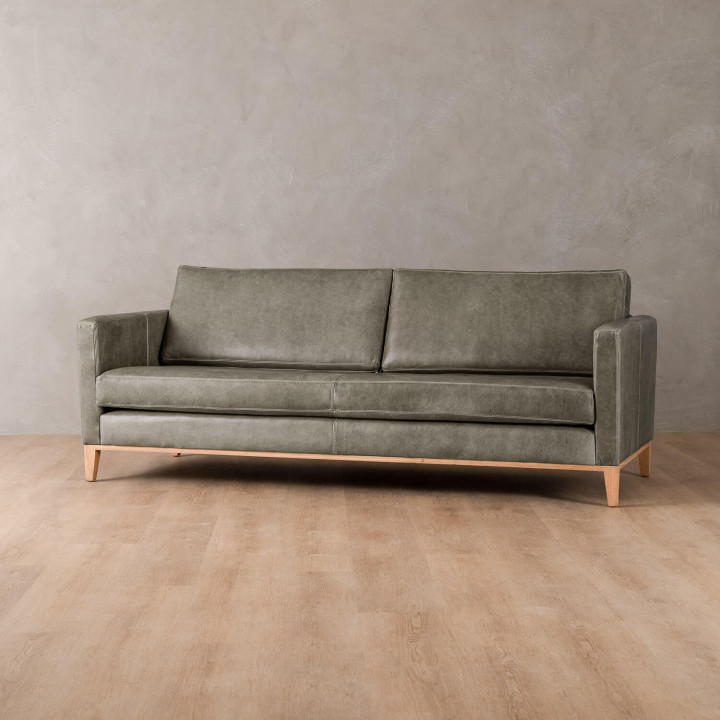 Cape Town 3-Seater Leather Couch - Pepper - 3